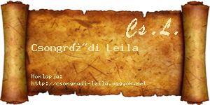 Csongrádi Leila névjegykártya